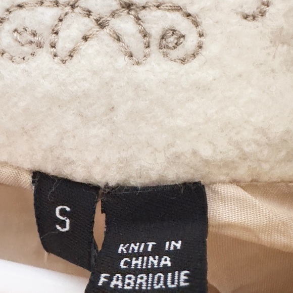 NWT Icelandic Design Ivory Jacket Sweater Small Gorgeous Embroidery! - Picture 5 of 7